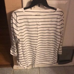 Women’s Large Sonoma Striped 2/3 Long Sleeve Shirt